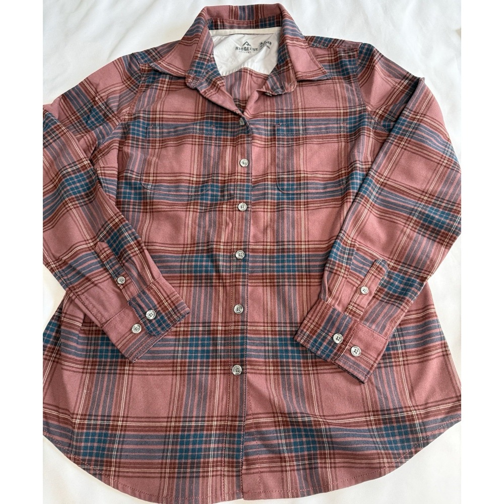 Ridgecut Women's Long Sleeve Shirt Medium Pink/blue Plaid